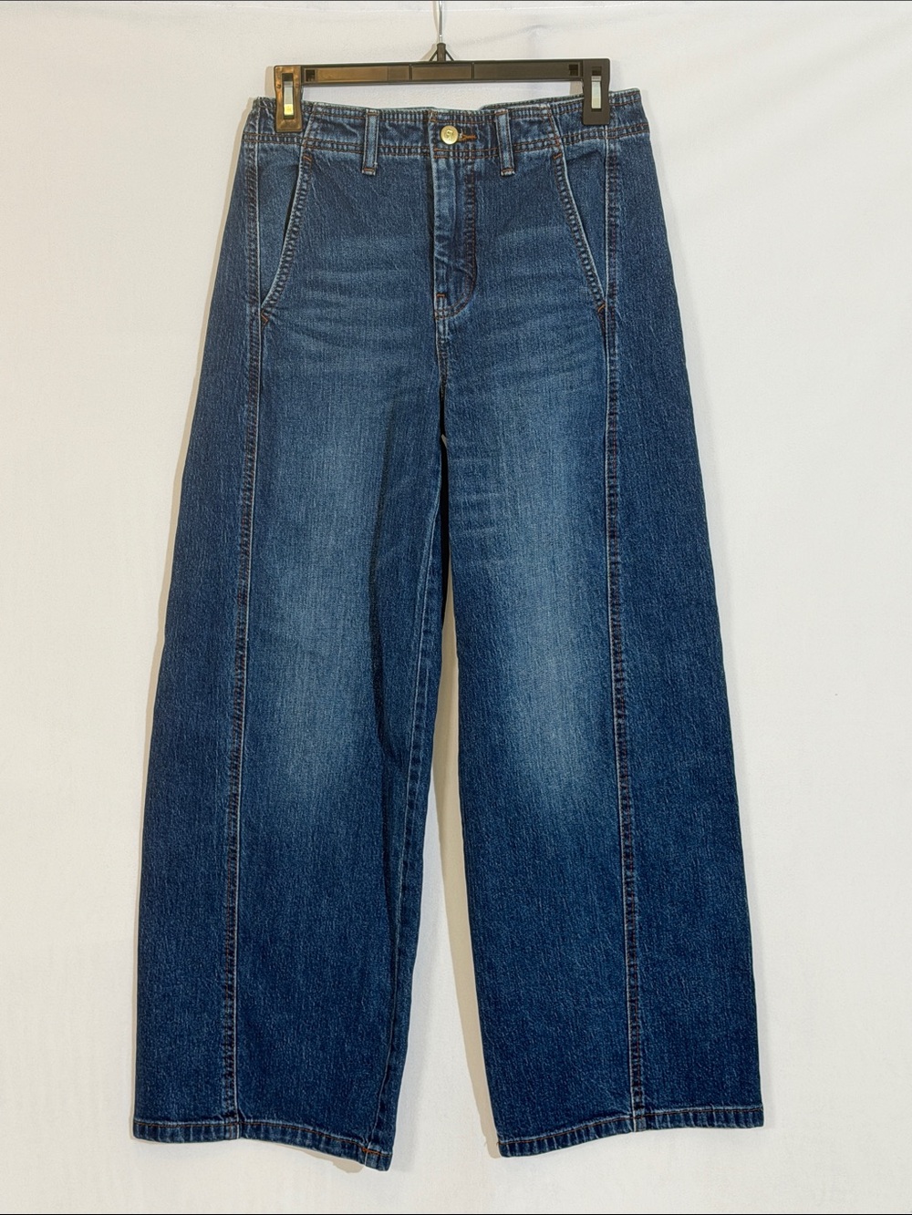 Anthropologie Pilcro Lex Jeans Size 26 High Rise Tapered Dark Denim - Picture 4 of 15